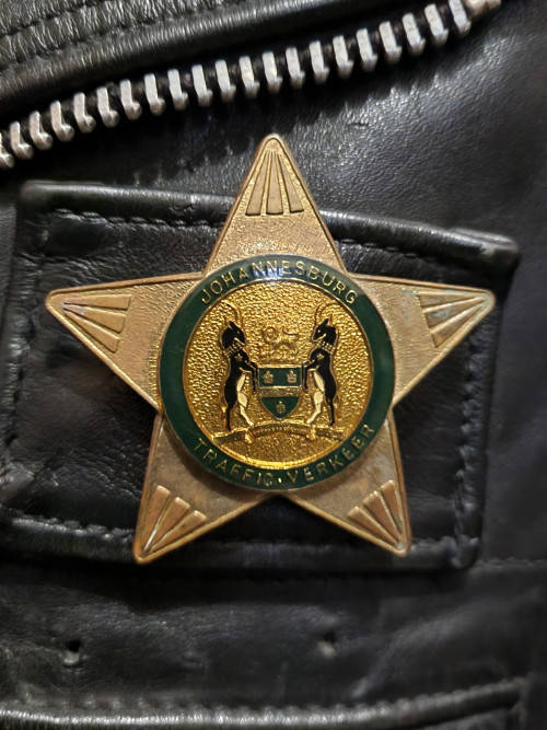 Johannesburg Traffic Department Leather Biker Jacket