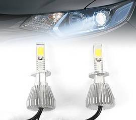 2 x LED Car Headlights H1 30W 2200LM