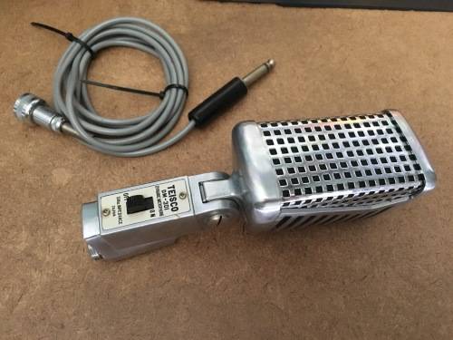 vintage microphone / TEISCO model DM-301/ dynamic microphone/ elvis microphone/ 1960s
