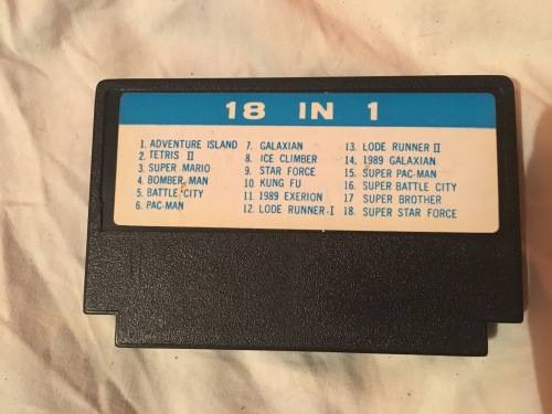 18 in 1 NES,FAMICOM,FAMICLONE,8 BIT,GOLDEN CHINA,TV GAME