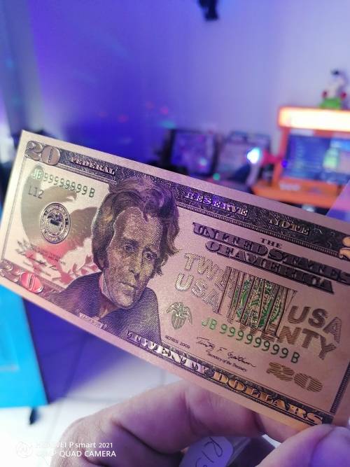 24k Gold Plated $20 Note