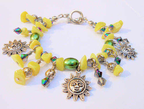 SOLAR PLEXUS CHAKRA BRACELET with Lemon Jade