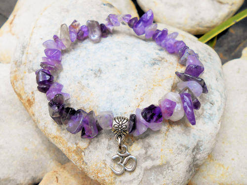 AMETHYST OM BRACELET