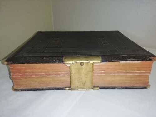 Antique Holy Bible - Leather Bound with Brass clasp