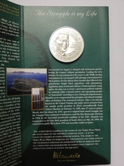 Laureates of the Nobel Peace prize - Robben Island - silver one ounce