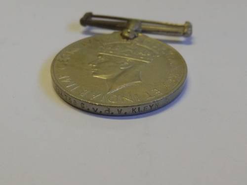 War Medal 1939-1945 : World War 2 - Awarded 234758 C. V. D. W Kleyn