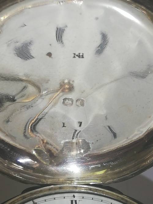 Hallmark silver watch cane top