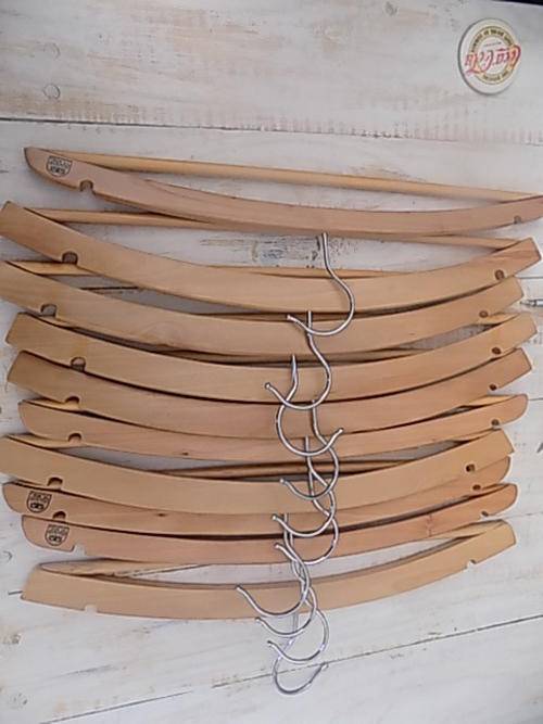 10 Wooden Hangers - Some Marked "House of York"