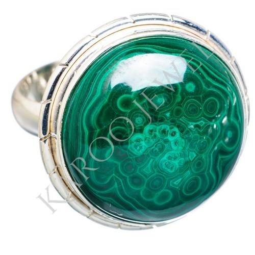 KJ COLLECTION - Natural MALACHITE in Sterling Silver (size 8 / Q)