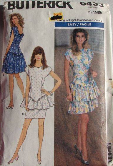 Sewing Pattern - Butterick # 6433 (sizes 12-14-16)