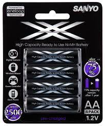 Sanyo Eneloop XX AA 2550mAh Rechargeable Batteries