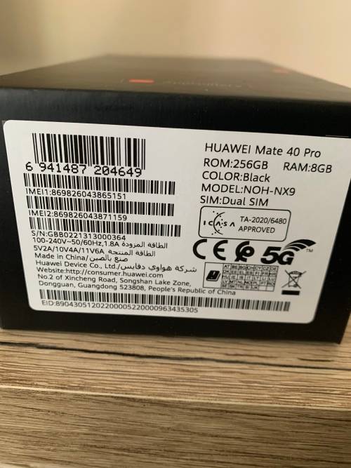 Huawei Mate 40 Pro Dual-Sim | 256GB | Black | Quick Delivery