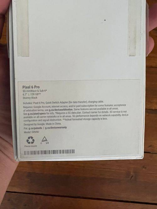 Google Pixel 6 Pro 5G | 128GB | 12GB RAM | Stormy Black | Quick Delivery