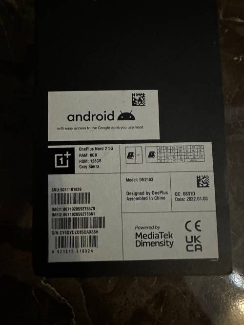 OnePlus Nord 2 5G | 128GB | Dual-Sim | Gray Sierra | R30 Delivery