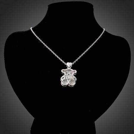 *18K White Gold* GP Swarovski Crystal Necklace SAVE 50%