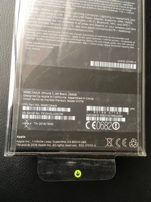 Apple IPhone 7 - 256GB - JET BLACK / BRAND NEW - SEALED - Local Stock  ** Free Courier Delivery