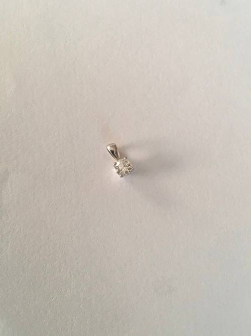 BROWNS 9k White Gold Diamond Ring and 18k Pendant Set - Certificate Included
