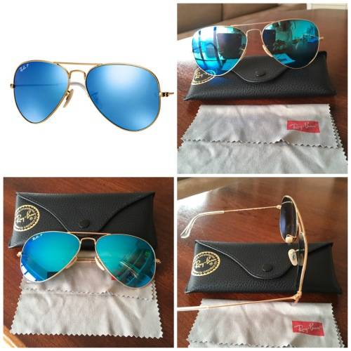 RAY BAN AVIATOR LARGE METAL BLUE