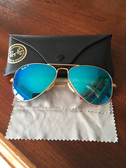 RAY BAN AVIATOR LARGE METAL BLUE