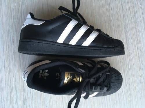 Womens Adidas Superstar BLACK WHITE FOUNDATION Trainers Shoes