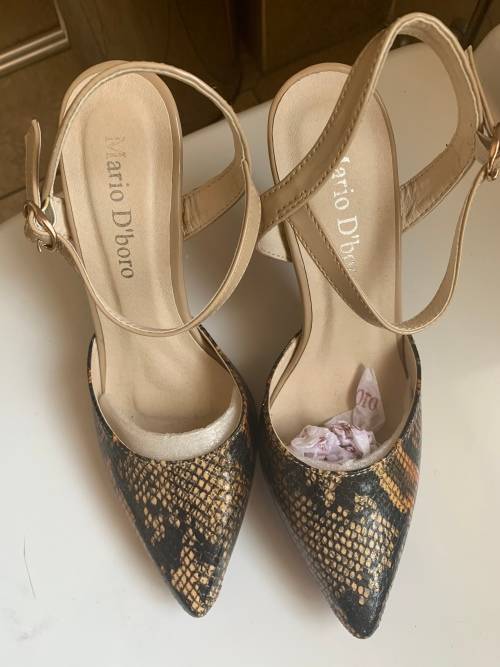 Italian Brand Mario D' Boro Leather High Heels Shoes