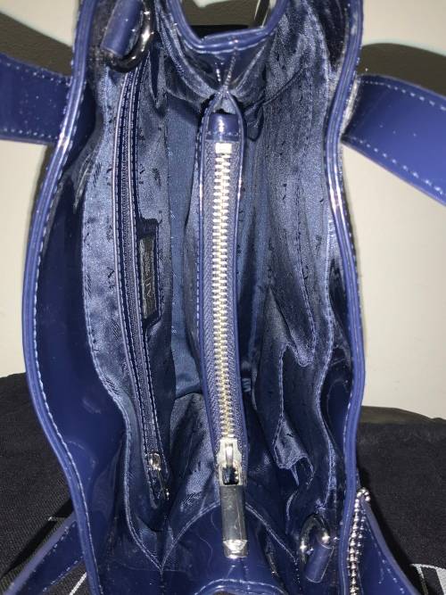 Armani Jeans Logo Patent Tote