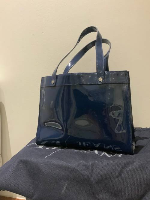 Armani Jeans Logo Patent Tote