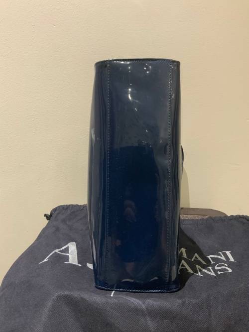 Armani Jeans Logo Patent Tote