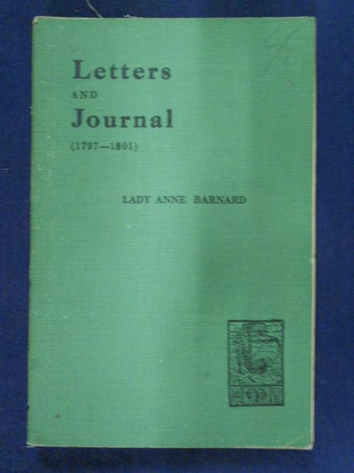 Letters and Journal 1787-1801 - Lady Anne Barnard