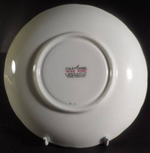 FOLEY ENGLISH BONE CHINA SAUCER     " MING ROSE "