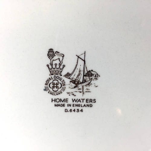 ROYAL DOULTON  ENGLISH TRANSLUCENT  CHINA COLLECTABLE  WALL PLATE   `HOME WATERS `  D6434