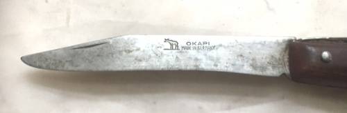 COLLECTIBLE OKAPI GERMANY LOCK BLADE POCKET KNIFE SLENDER BLADE
