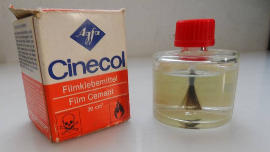 Agfa Cinecol Film Cement 30 ml. Unopened Bottle triacetate  film splicing vintage collectible
