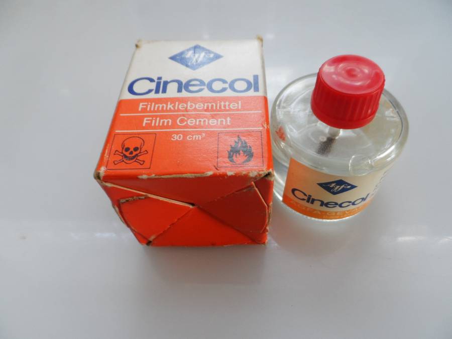 Agfa Cinecol Film Cement 30 ml. Unopened Bottle triacetate  film splicing vintage collectible