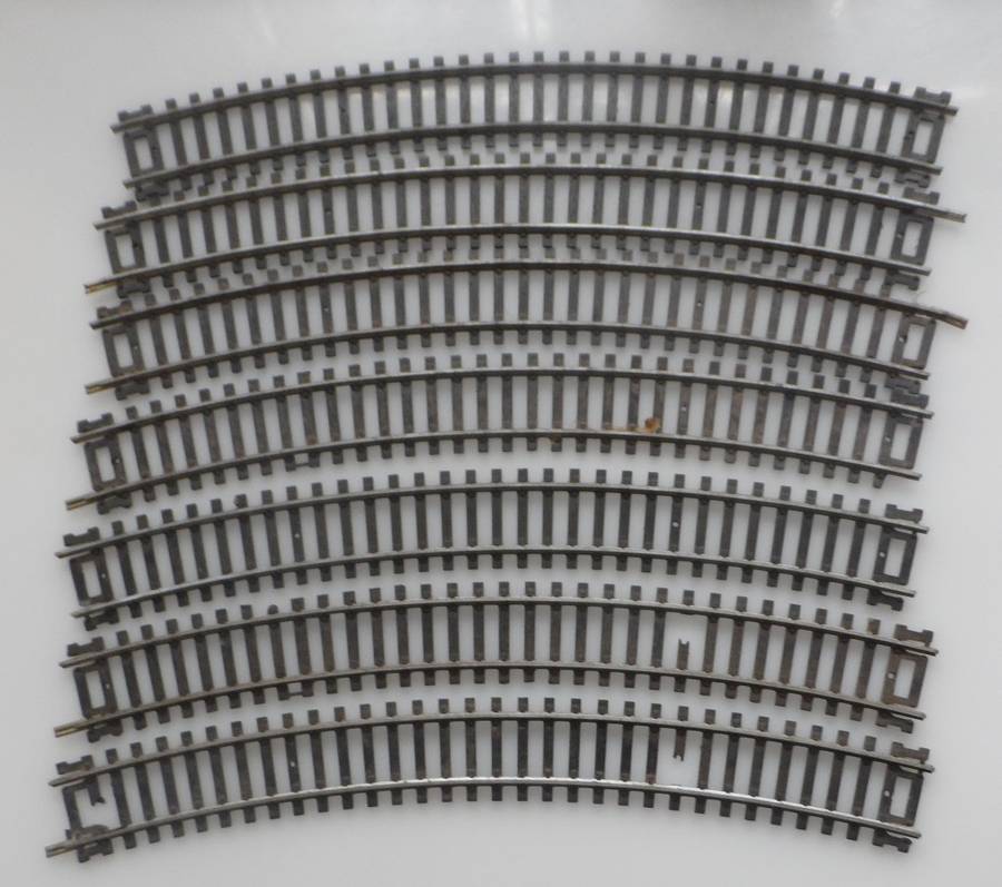 HO RAIL TRACK ,  FELLER GARNET ITALY , 7 X 230 mm / 7 ins , CURVES R18