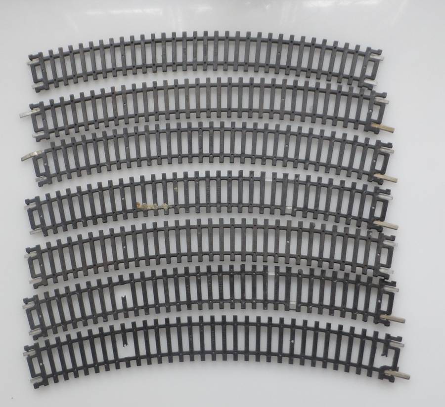 HO RAIL TRACK ,  FELLER GARNET ITALY , 7 X 230 mm / 7 ins , CURVES R18