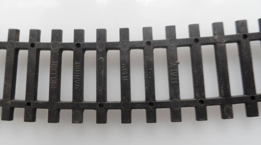 HO RAIL TRACK ,  FELLER GARNET ITALY , 7 X 230 mm / 7 ins , CURVES R18