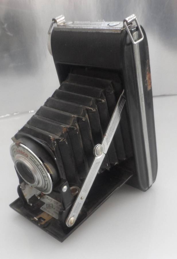 VINTAGE  1952 , ANSCO VIKING , READY SET CAMERA & LEATHER CAMERA CASE