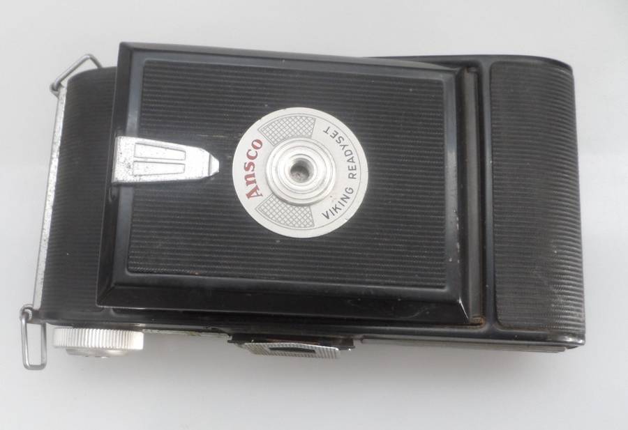 VINTAGE  1952 , ANSCO VIKING , READY SET CAMERA & LEATHER CAMERA CASE