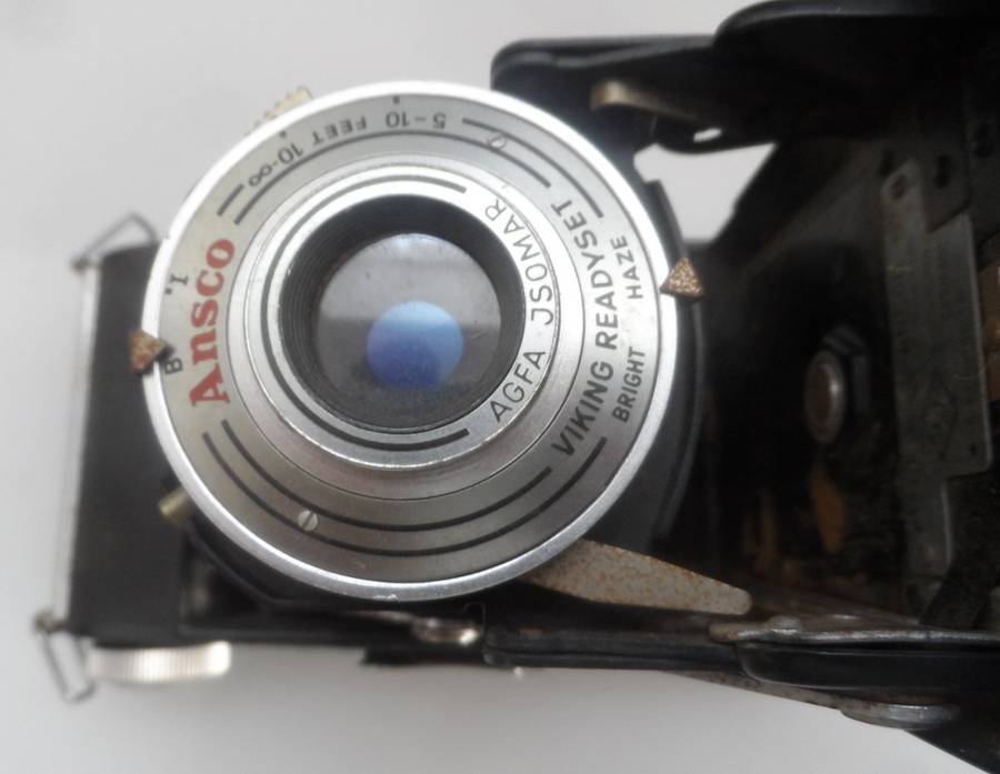 VINTAGE  1952 , ANSCO VIKING , READY SET CAMERA & LEATHER CAMERA CASE