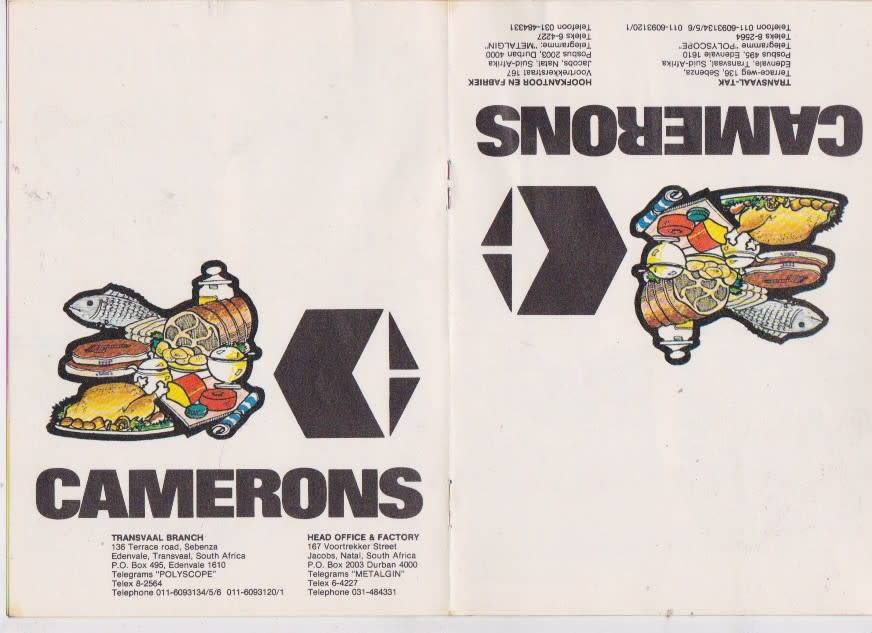 CAMERONS  STAINLESS STEEL  SMOKER BOX MADE IN S.A by CAMERONS , PREVIOUSLY  OWNED , WITH MANUAL