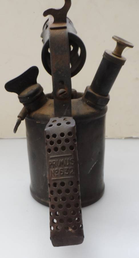 VINTAGE 1940,s , PRIMUS model No. 632 BRASS BODY BLOW TORCH  , STOCKHOLM SWEDEN