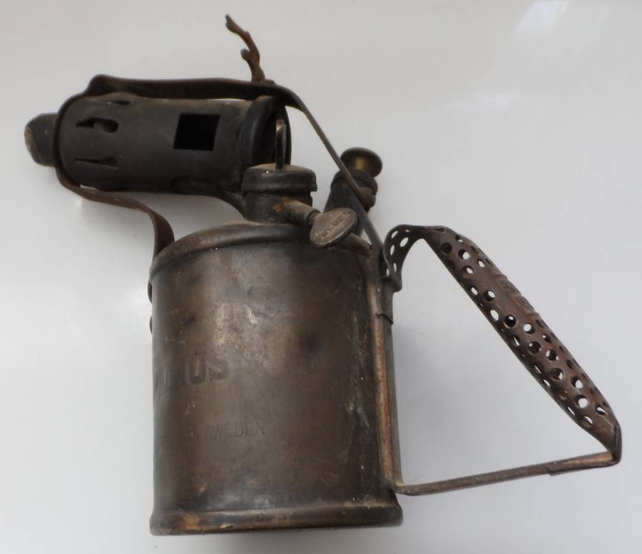 VINTAGE 1940,s , PRIMUS model No. 632 BRASS BODY BLOW TORCH  , STOCKHOLM SWEDEN