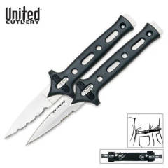 United Cutlery Special Agent Stinger Daggers with Hidden Belt Sheath