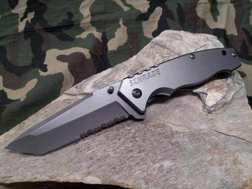 SCHRADE FRAMELOCK TITANIUM COMBO TANTO EDGE - 306TS
