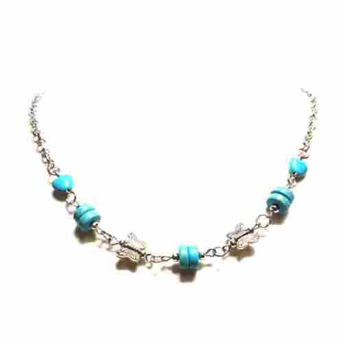 CLOSE DOWN SALE ! - Necklace -NEW- with Turquoise Howlite elements and Butterflies
