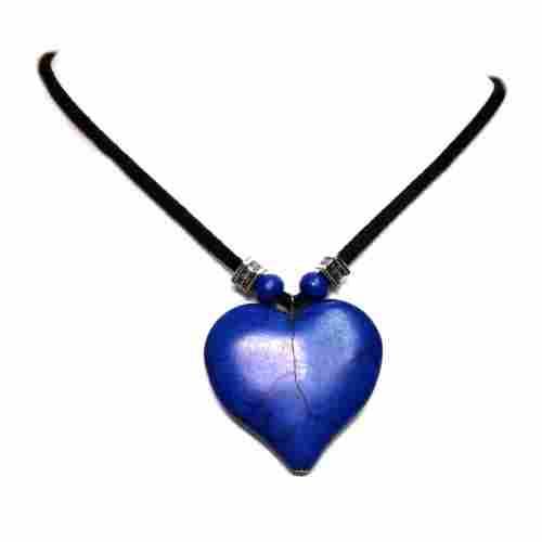 CLOSE DOWN SALE ! European style - Necklace -NEW- with Howlite heart blue - pretty fashion