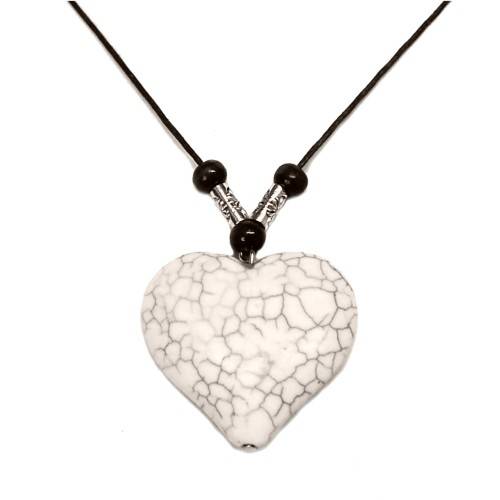 CLOSE DOWN SALE ! European style - Necklace -NEW- with Howlite Heart
