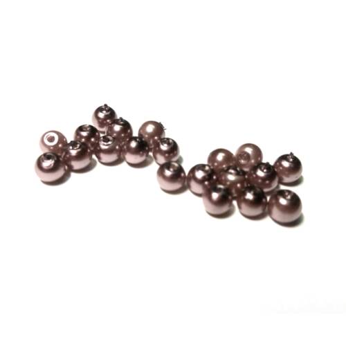 Beads / 50pcs Glass Beads dyed -paint / antique rose` Beads / 3mm / Beads for crafting
