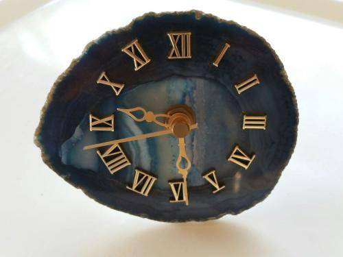 Stone Quartz Table Clock - with stand